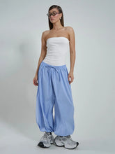 Striped Drawstring Puff Pants